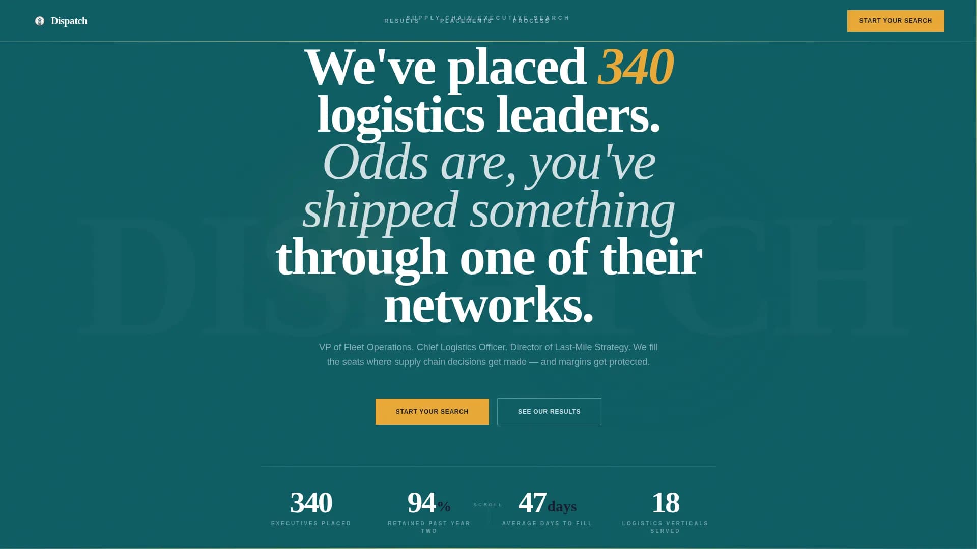 Dispatch - Executive Search Landing page Template