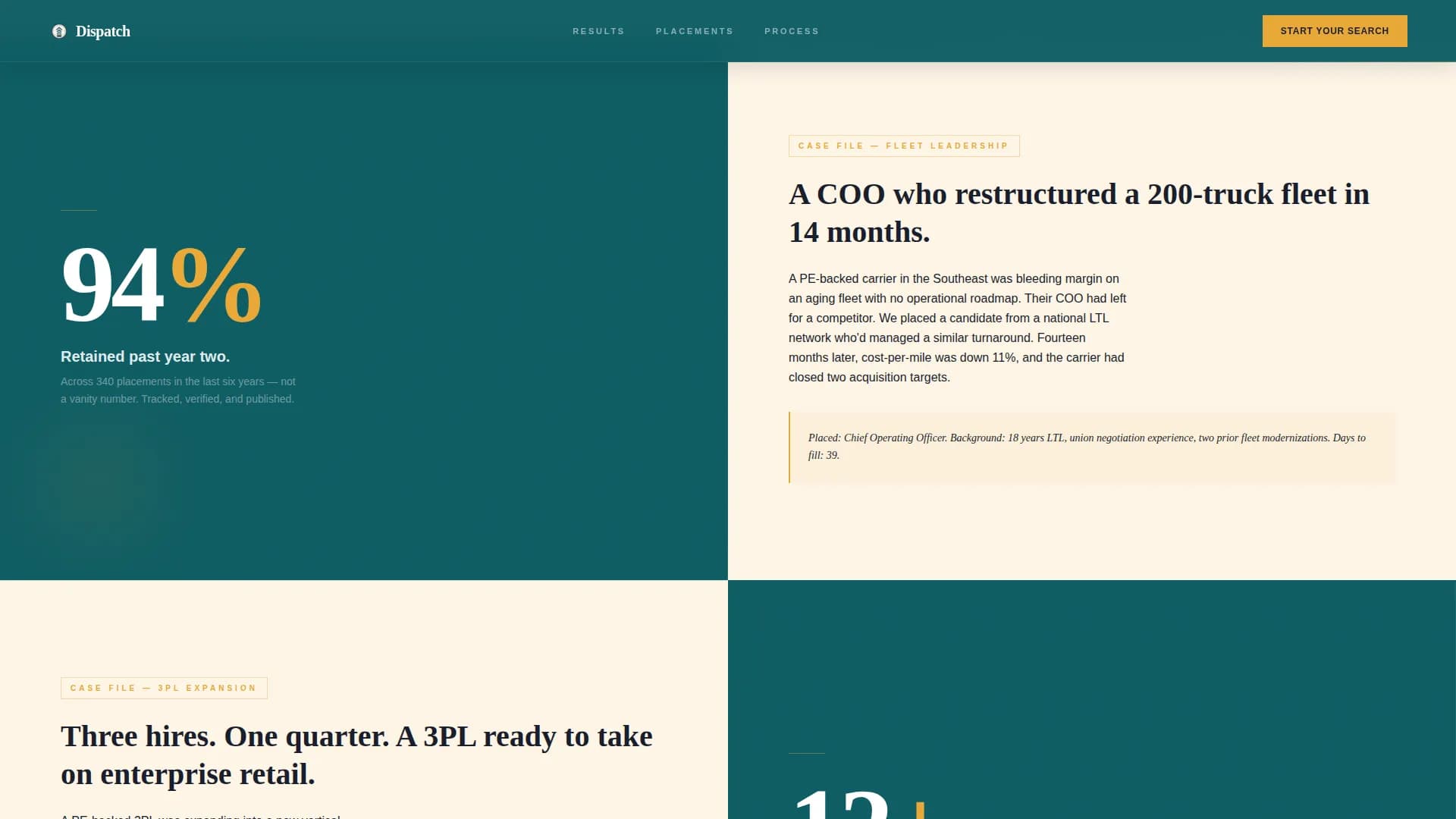 Dispatch - Executive Search Landing page Template