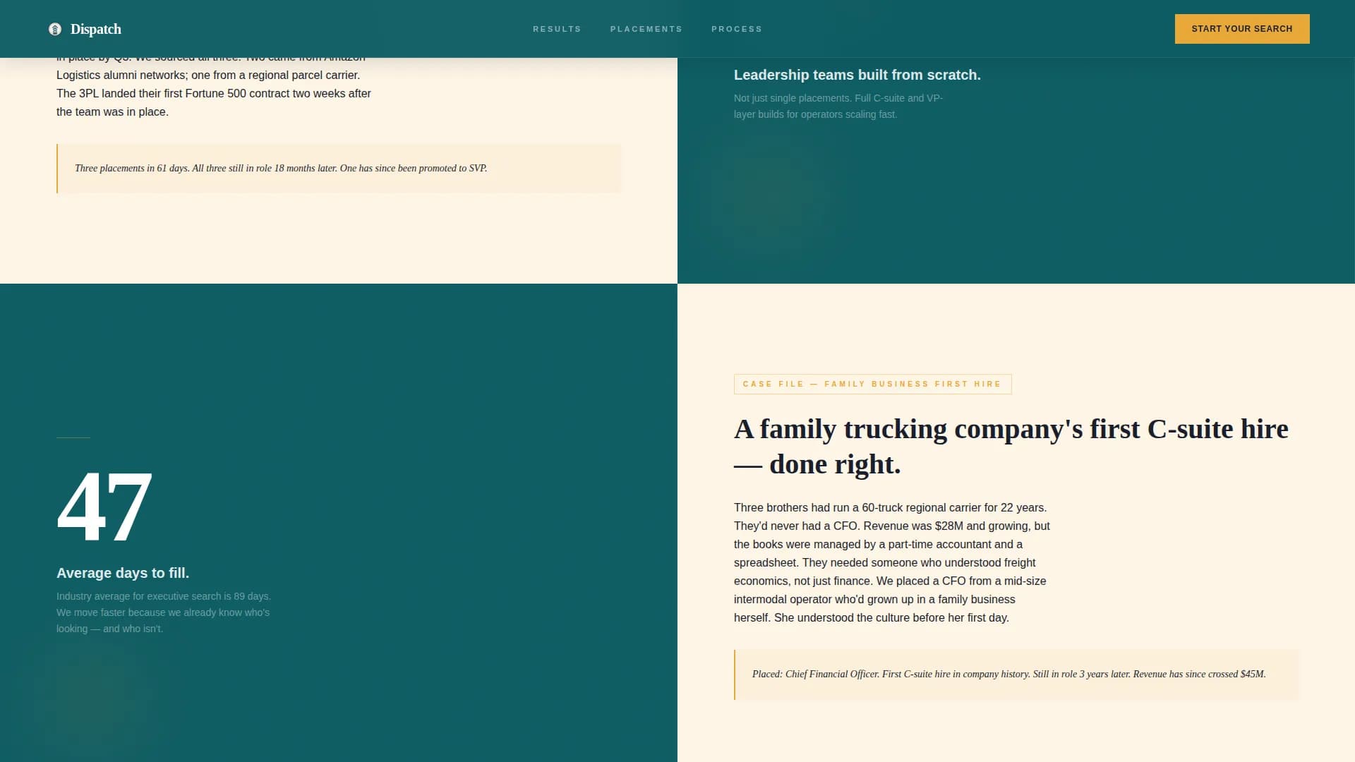 Dispatch - Executive Search Landing page Template