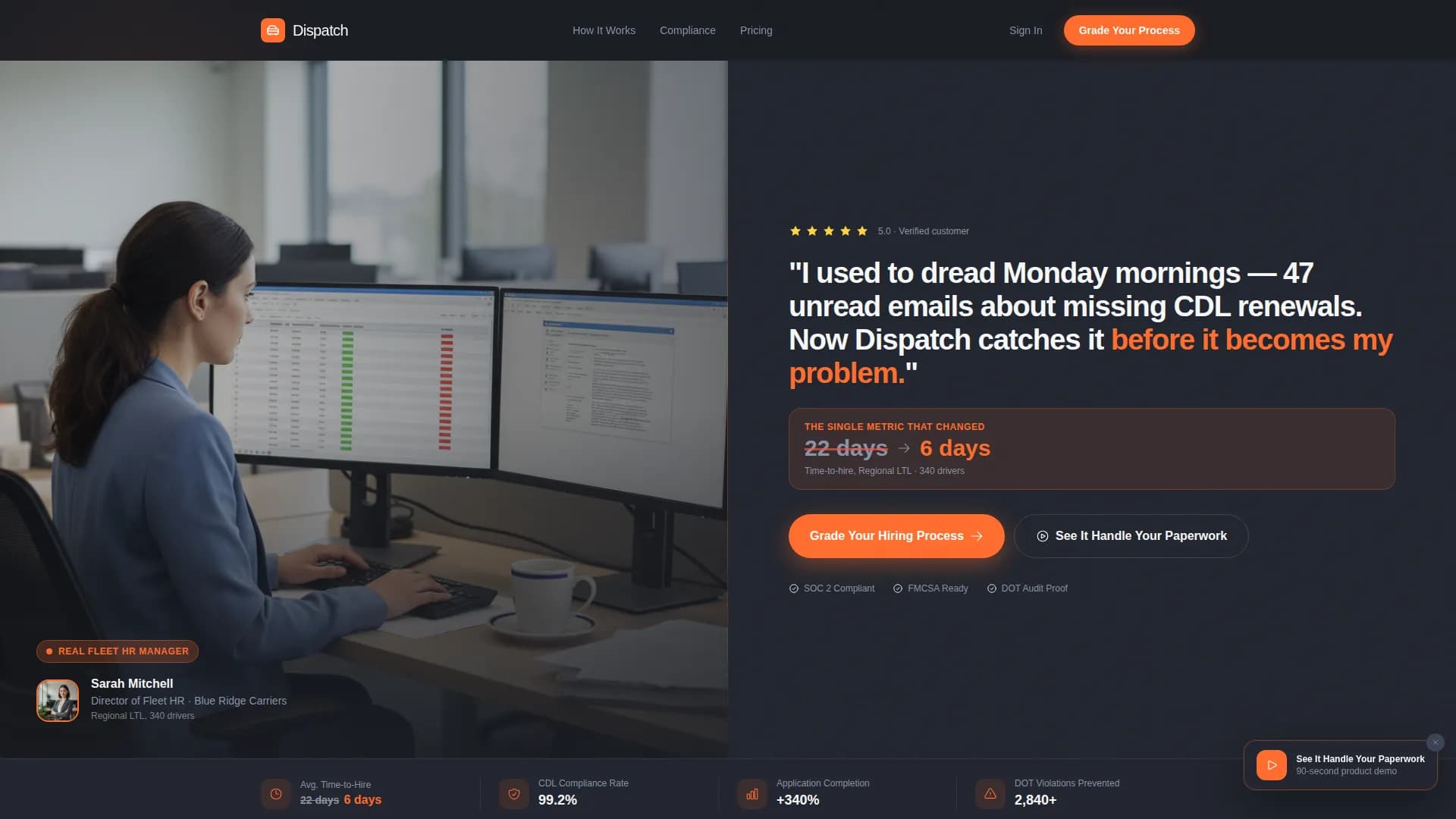 Dispatch - HR Software Landing Page Template