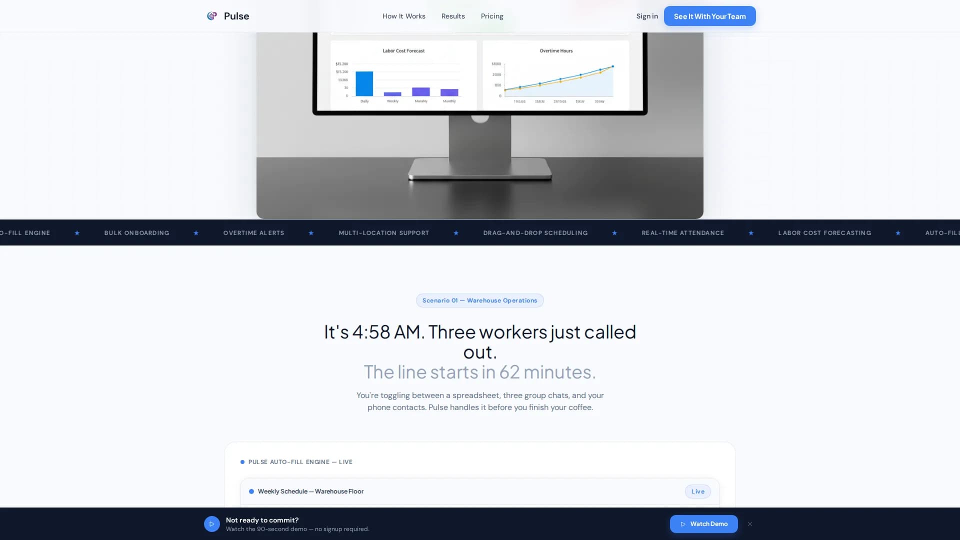 Pulse - Workforce Management Landing page Template
