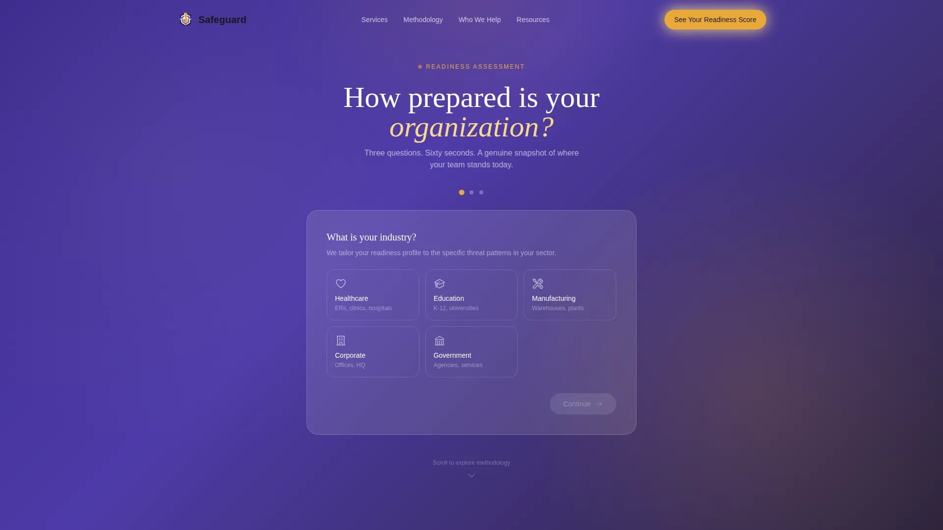 Safeguard - Prevention Services Landing page Template