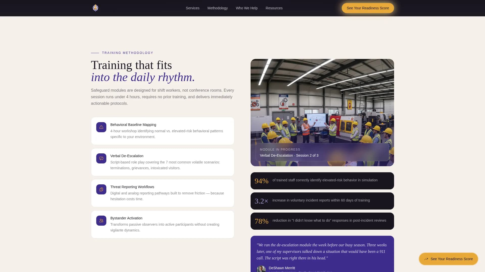 Safeguard - Prevention Services Landing page Template