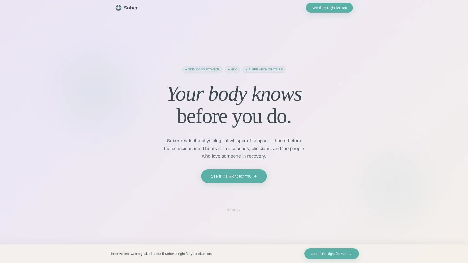 Sober - Detection Device Landing Page Template