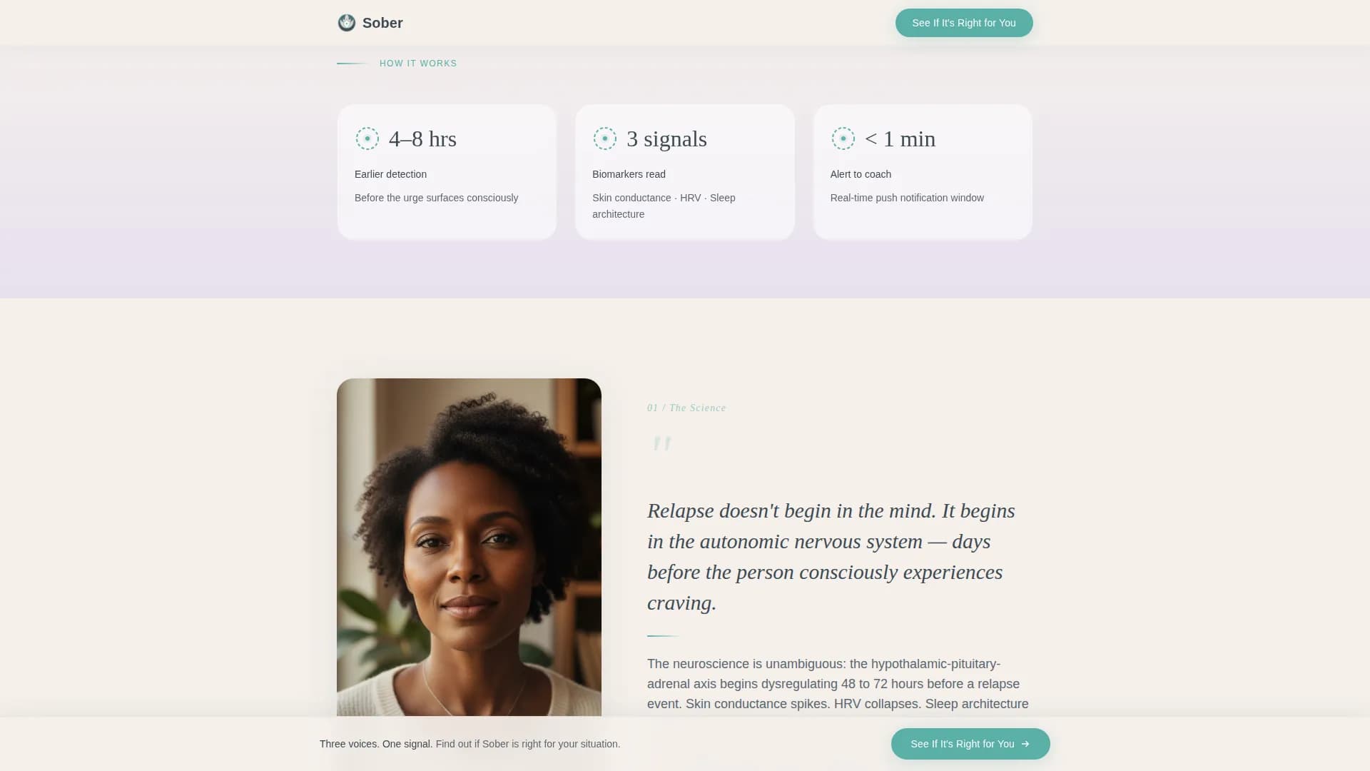 Sober - Detection Device Landing Page Template