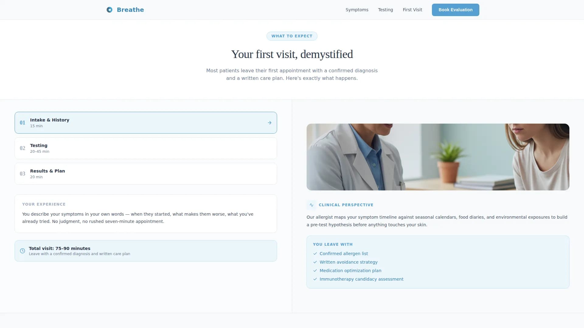 Clarity - Allergy Clinic Landing Page Template