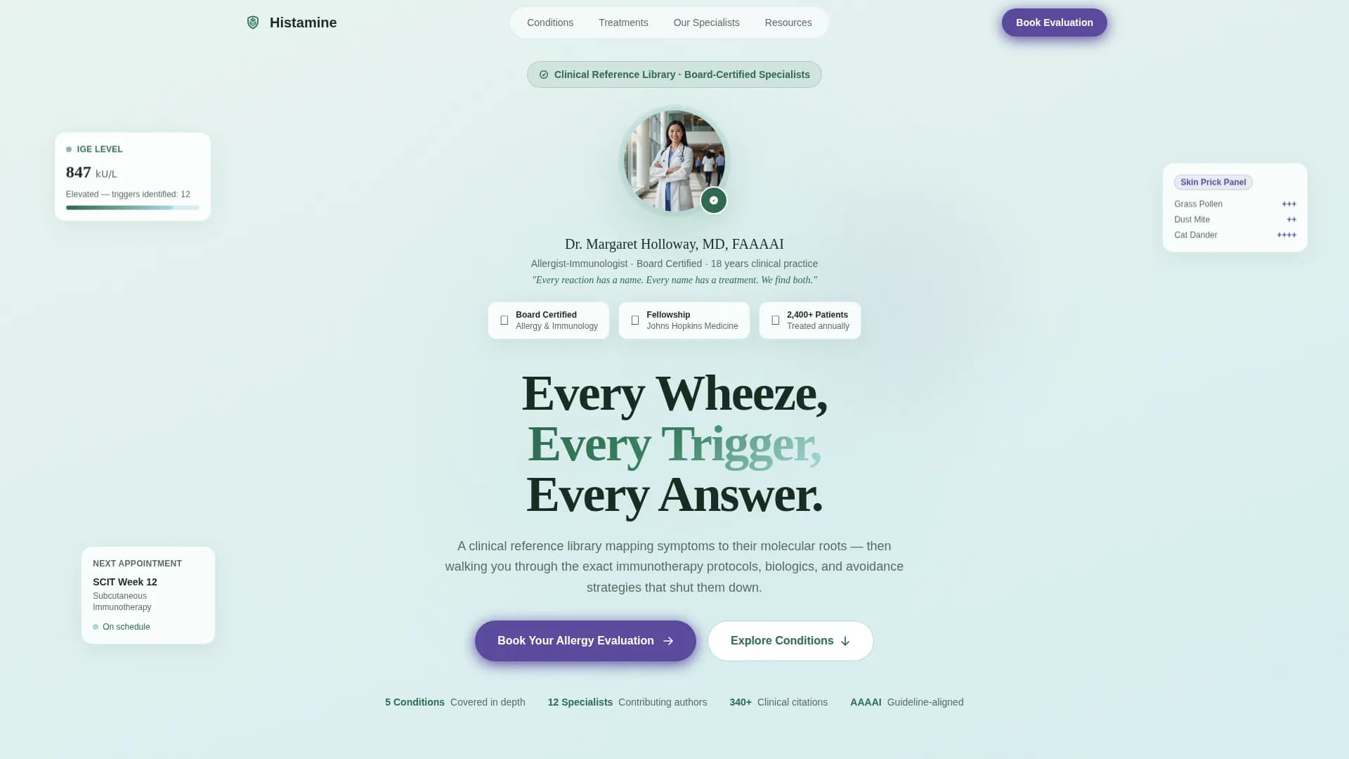 Allergy - Reference Library Landing page Template