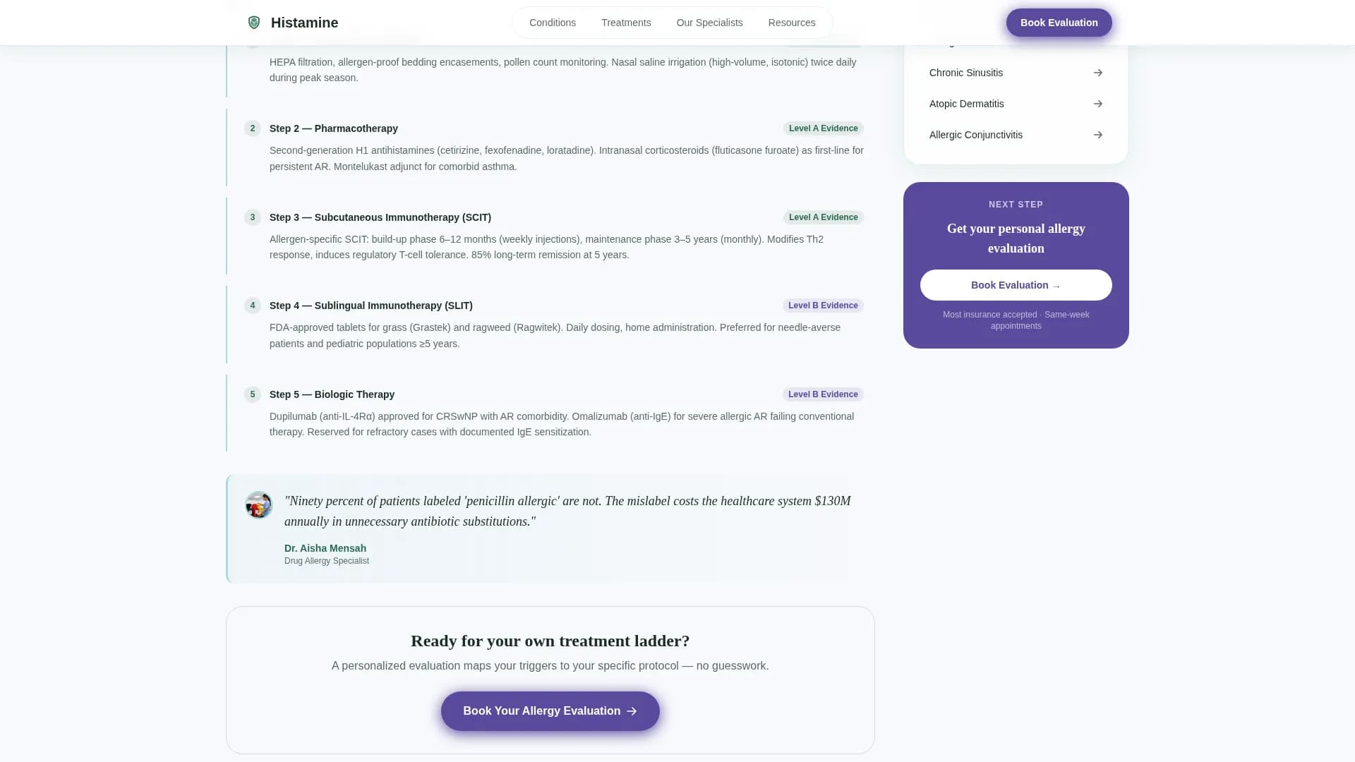 Allergy - Reference Library Landing page Template
