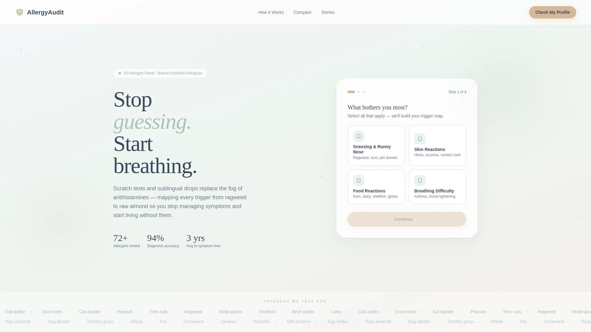 Breathe - Patient Portal Landing page Template