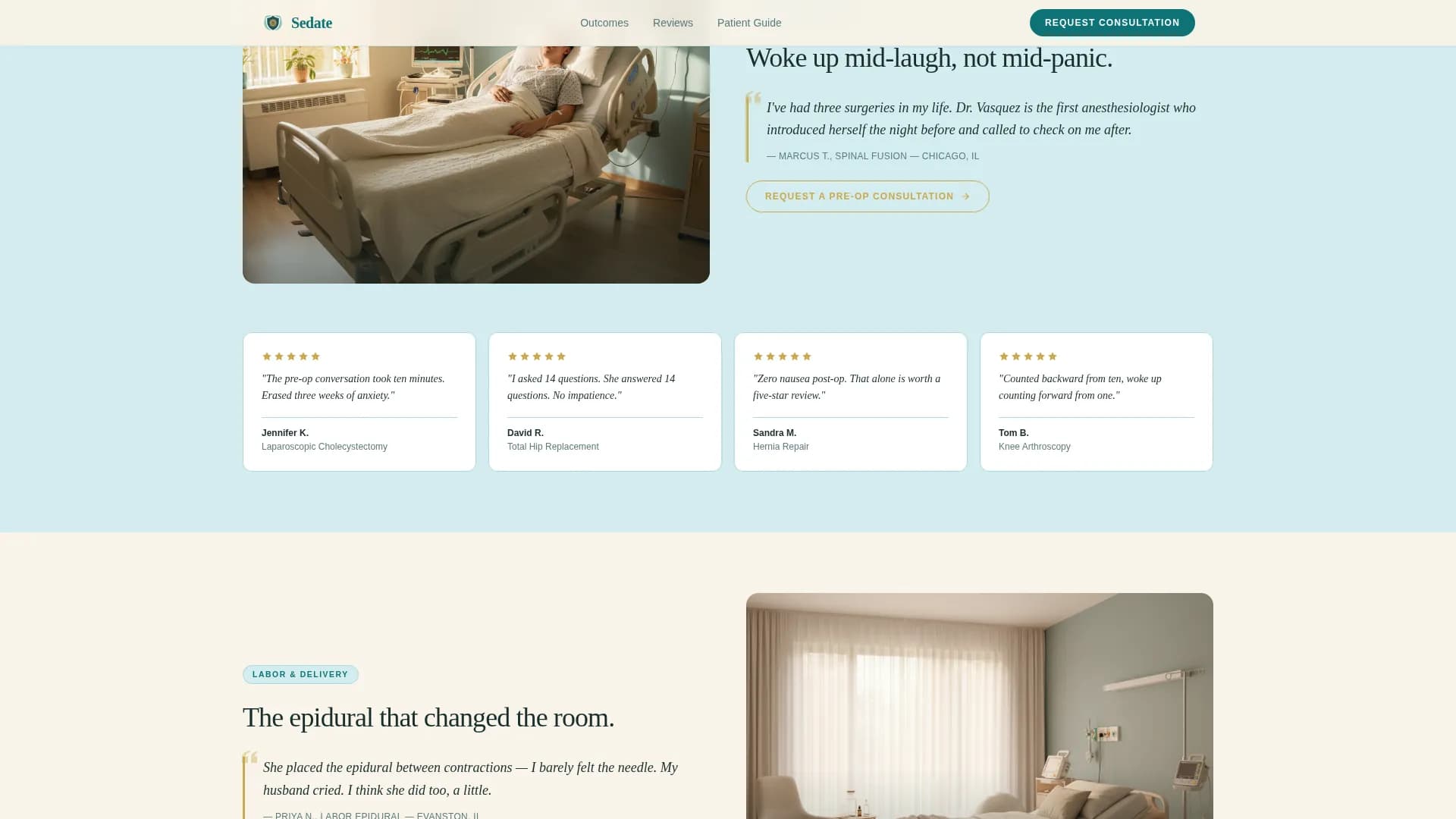 Trust - Anesthesia Services Landing Page Template