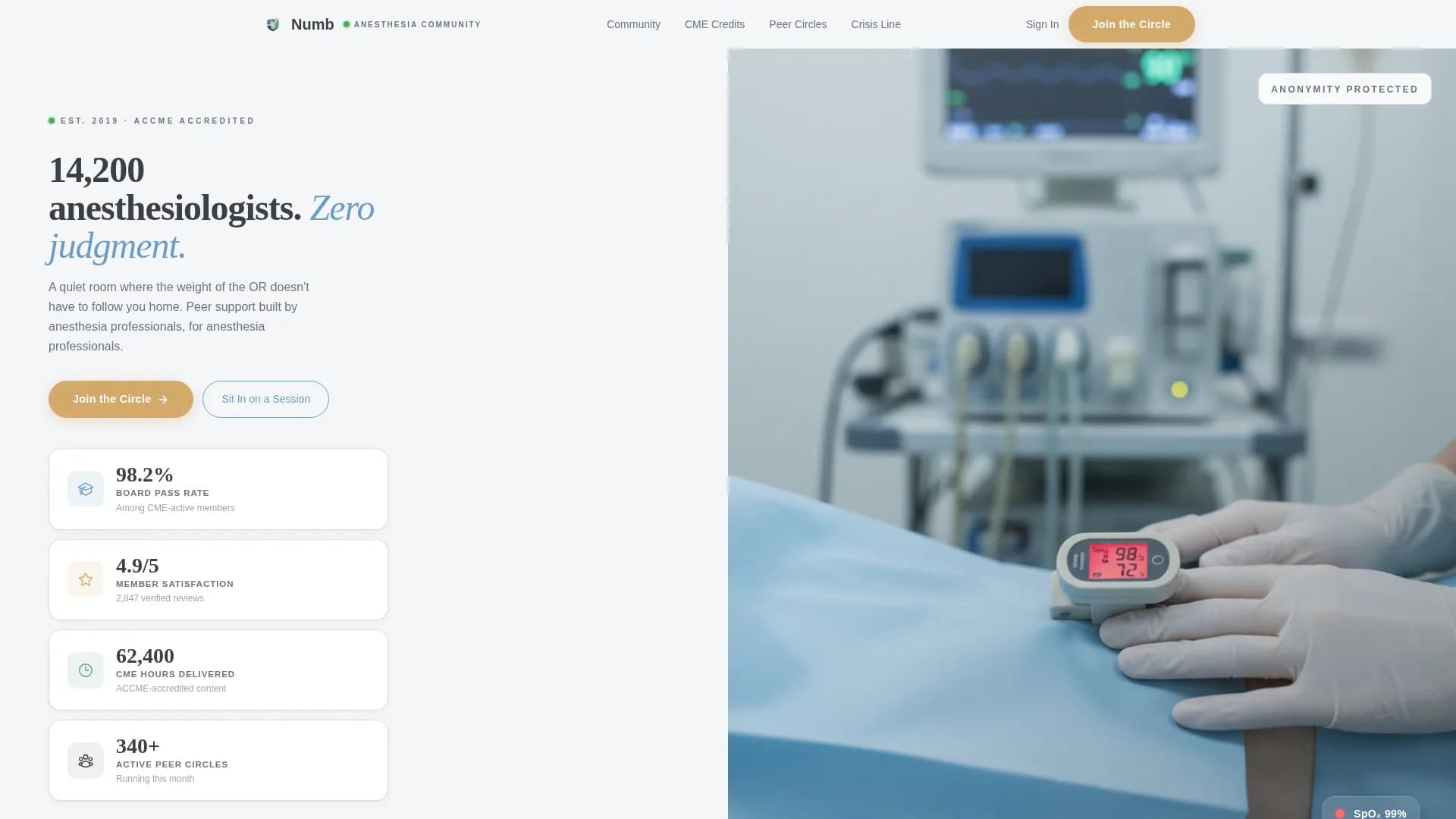 Numb - Support Community Landing Page Template