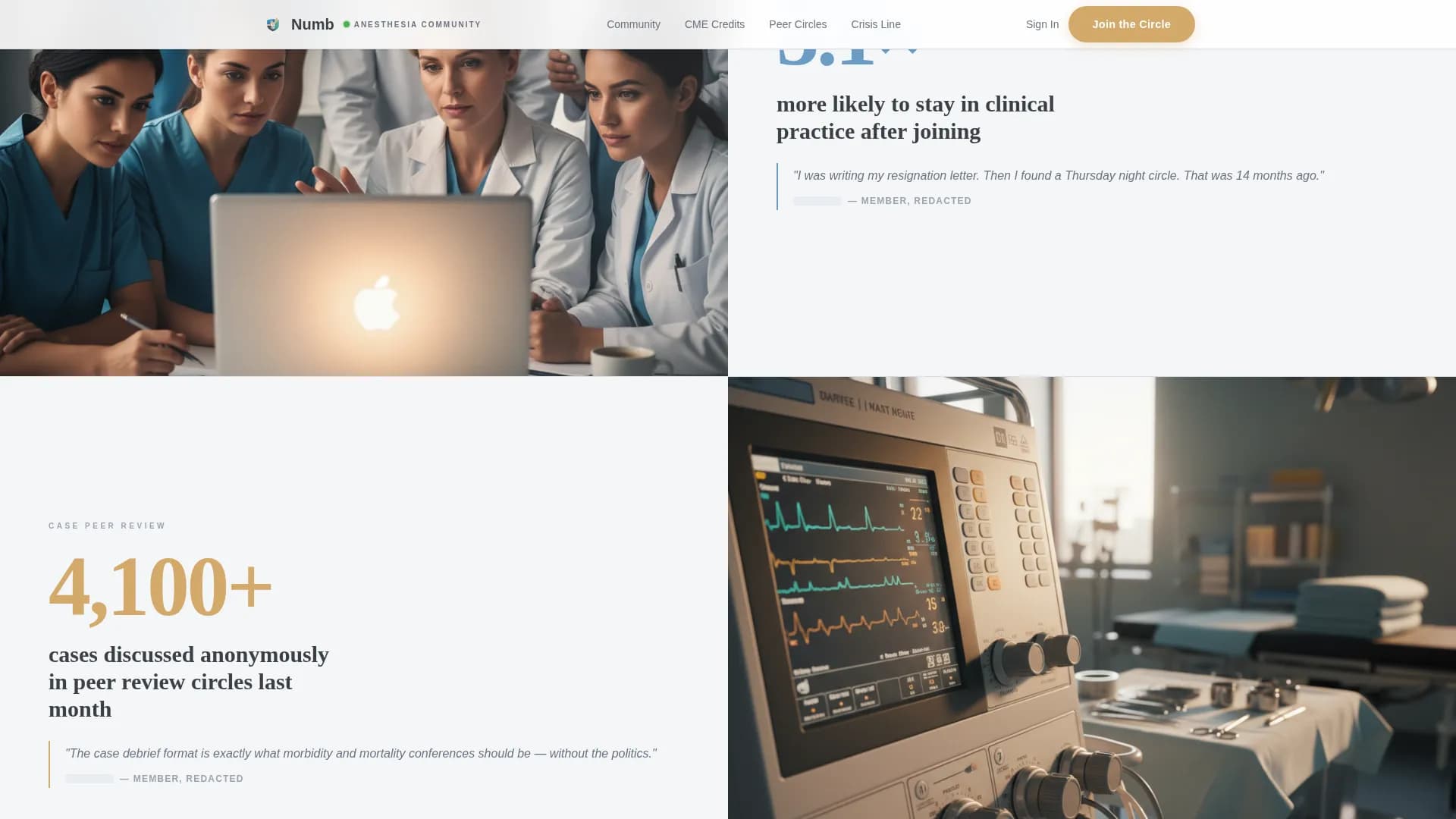 Numb - Support Community Landing Page Template