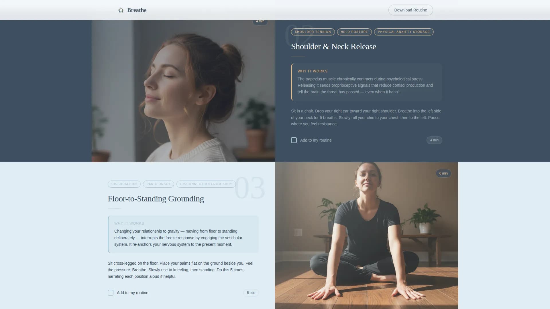Breathe - Movement Coaching Landing page Template