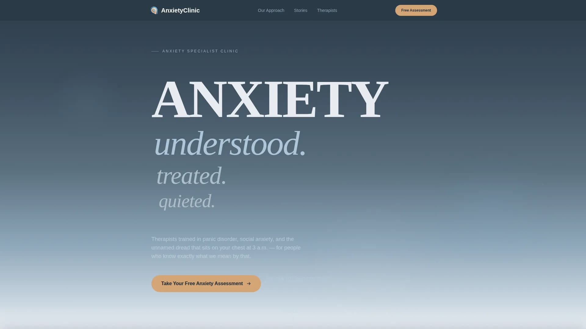 Breathe - Anxiety Clinic Landing Page Template