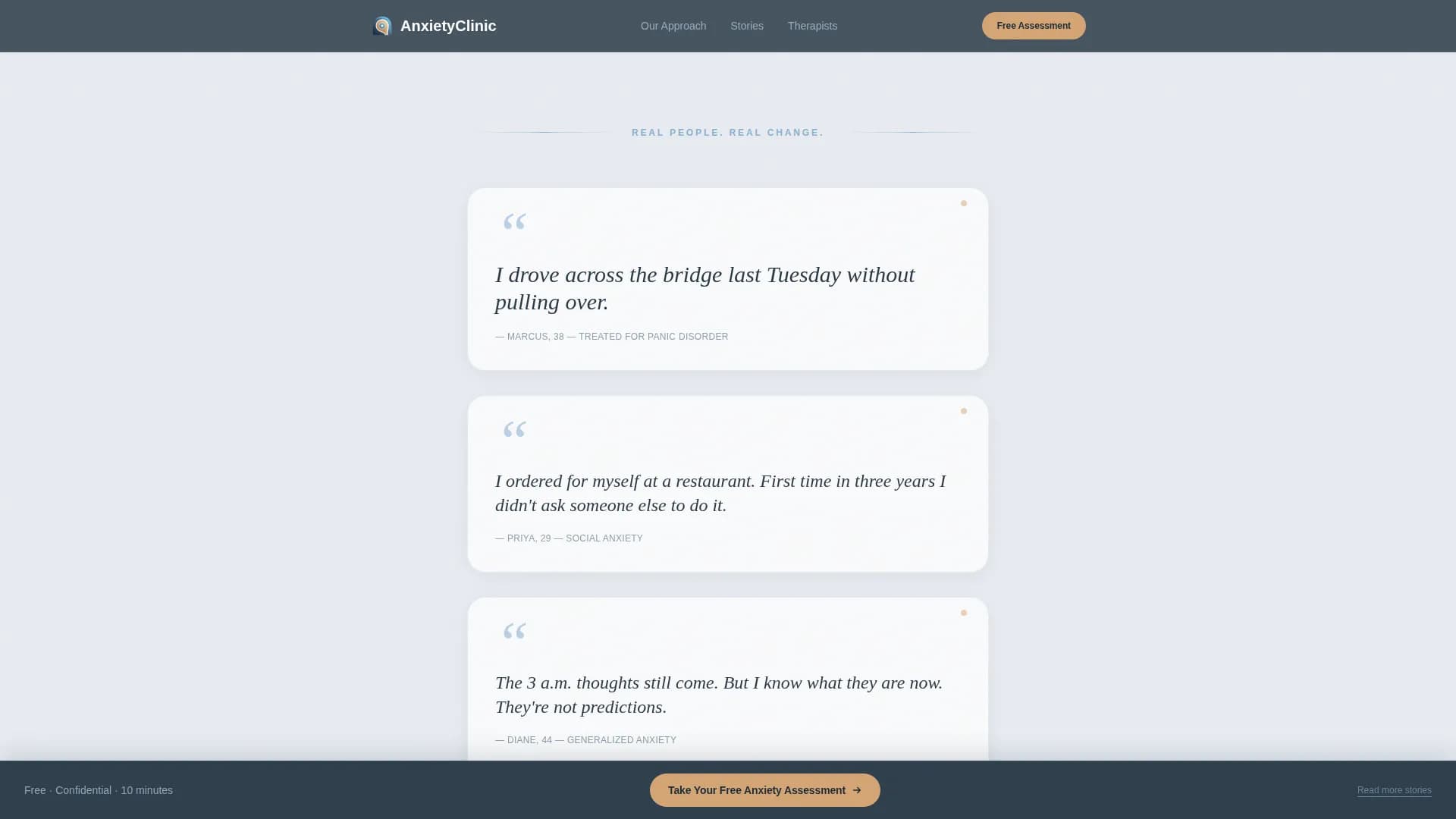 Breathe - Anxiety Clinic Landing Page Template