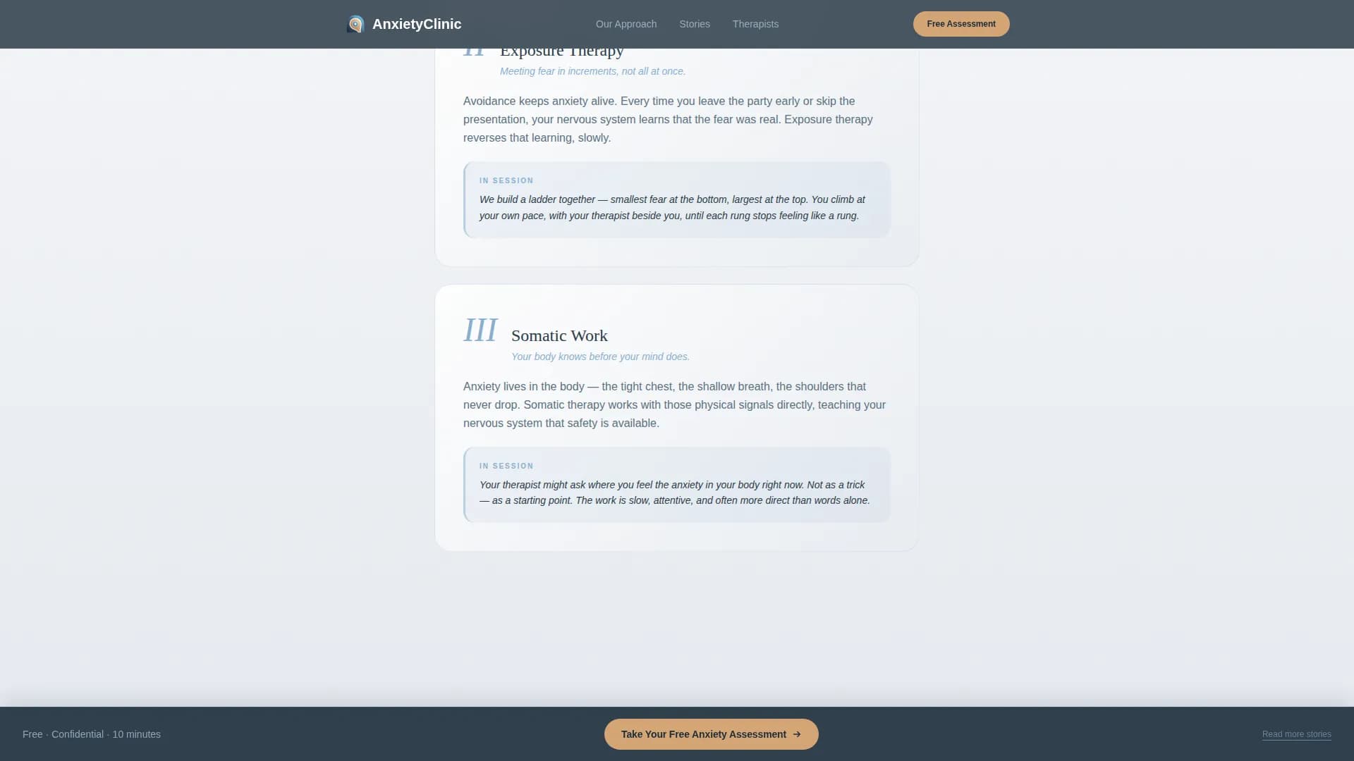 Breathe - Anxiety Clinic Landing Page Template