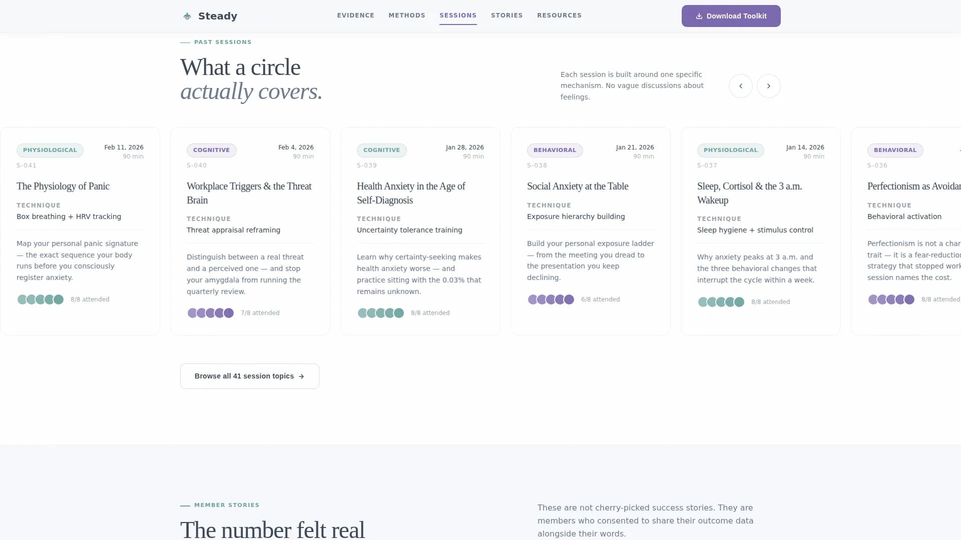 Steady - Support Groups Landing Page Template