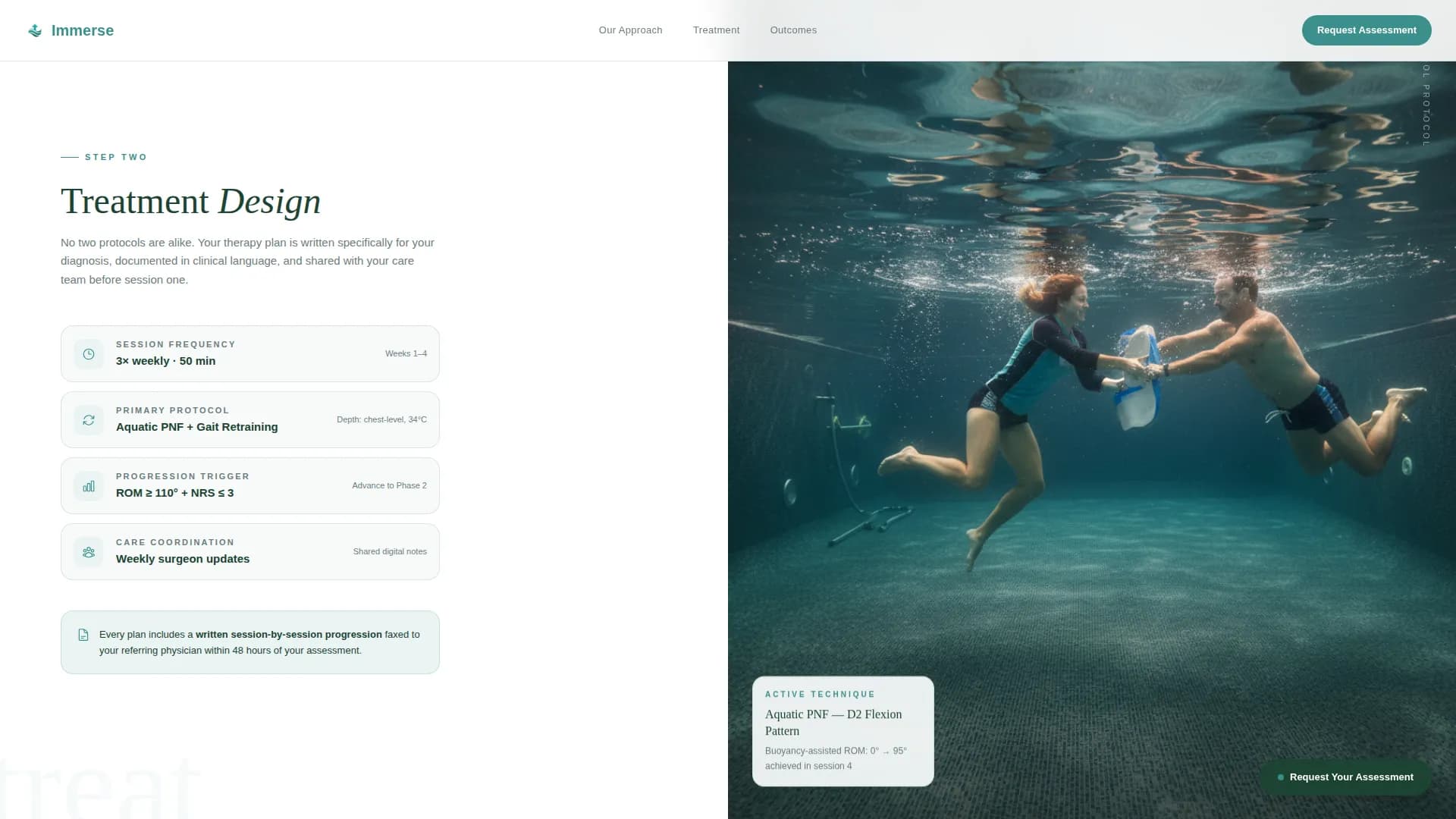 Immerse - Therapy Center Landing Page Template