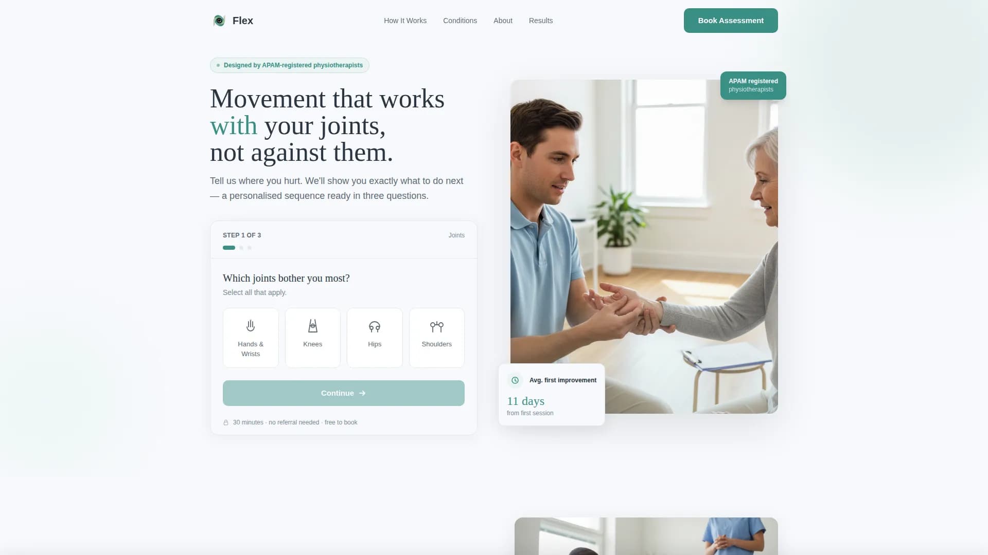 Flex - Exercise Program Landing page Template