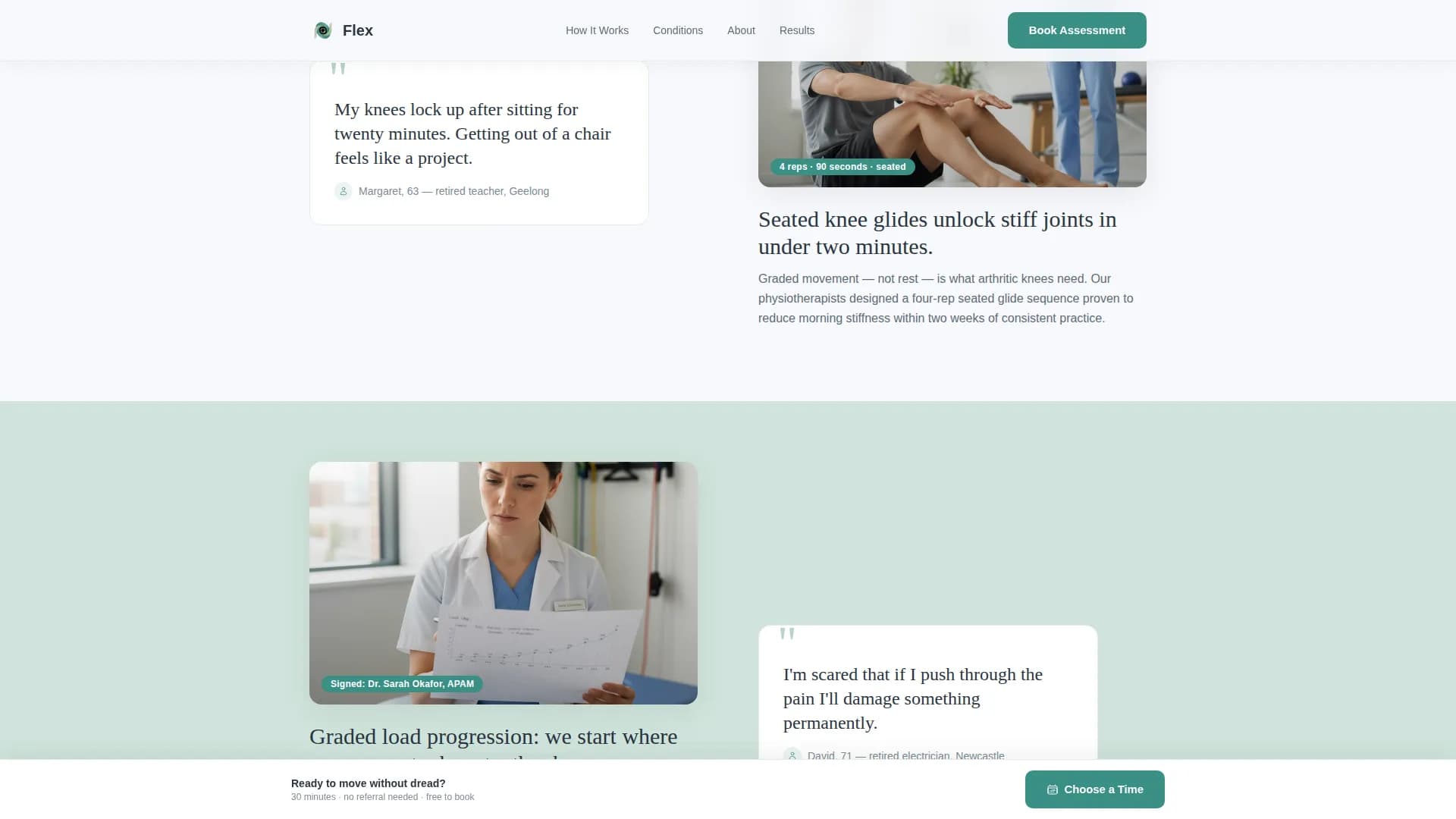 Flex - Exercise Program Landing page Template