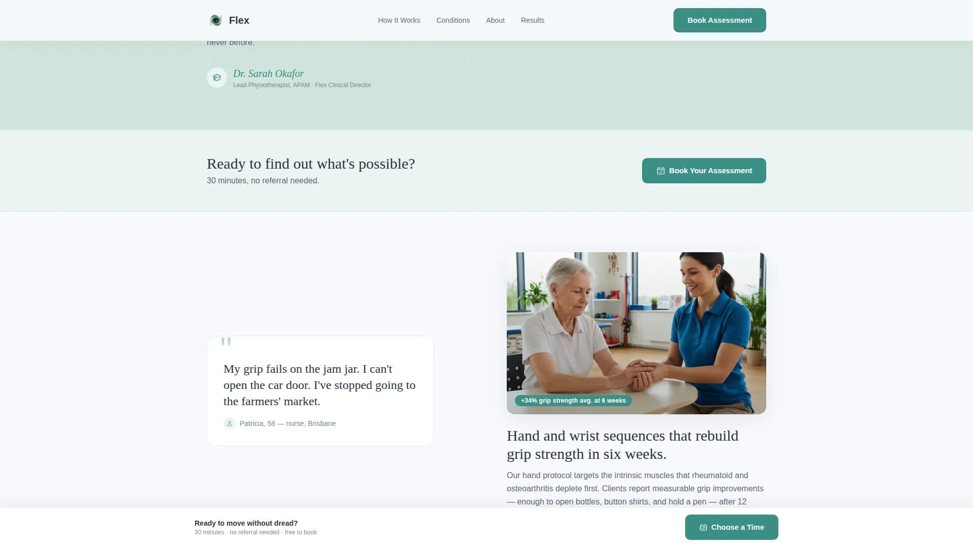 Flex - Exercise Program Landing page Template