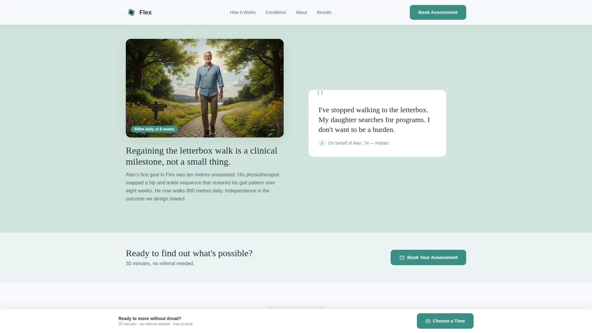 Flex - Exercise Program Landing page Template