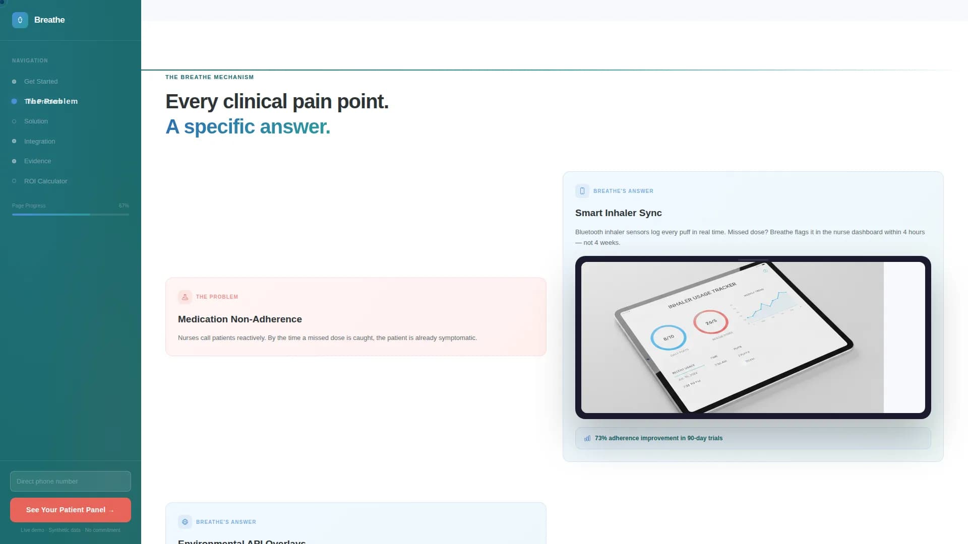Breathe - Digital Platform Landing Page Template