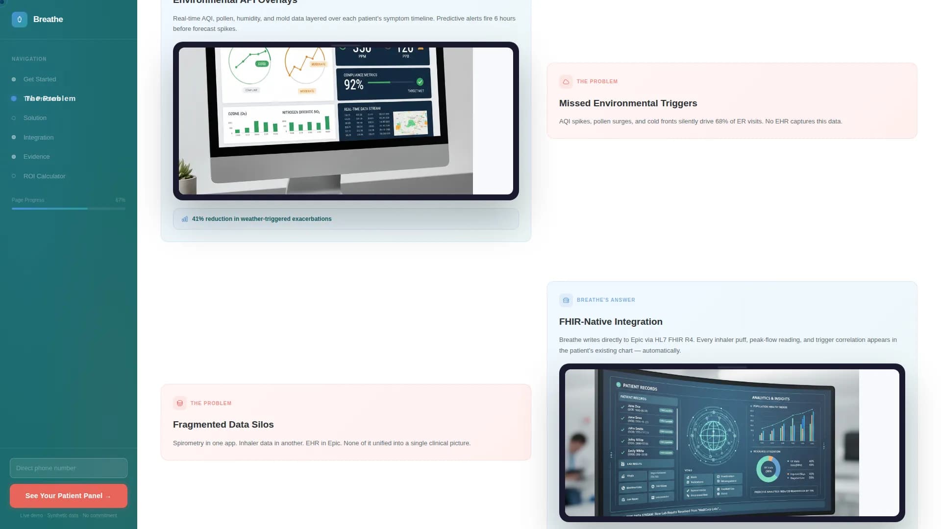 Breathe - Digital Platform Landing Page Template