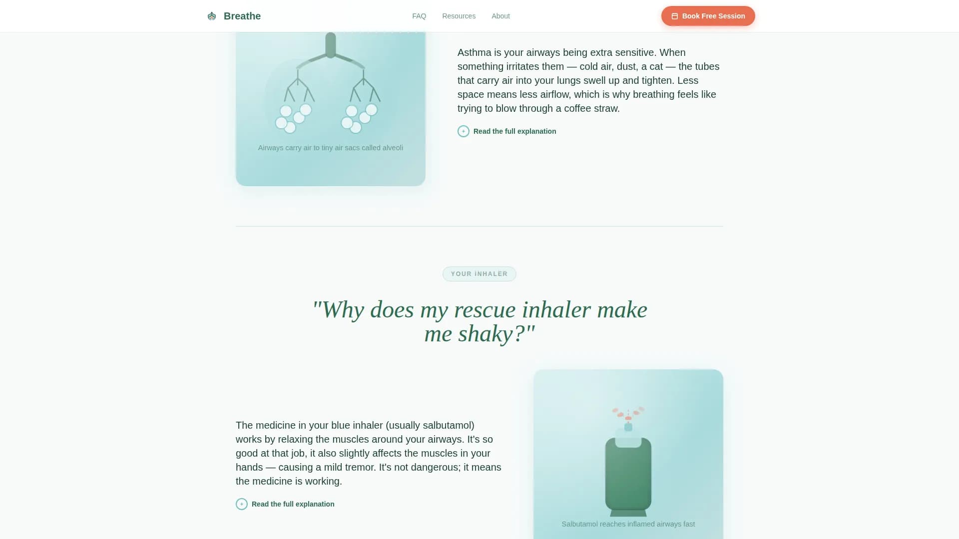 Breathe - Patient Education Landing Page Template