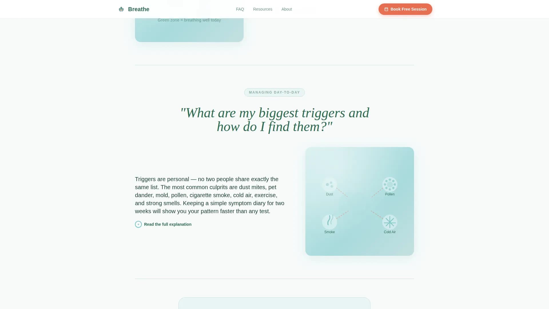 Breathe - Patient Education Landing Page Template