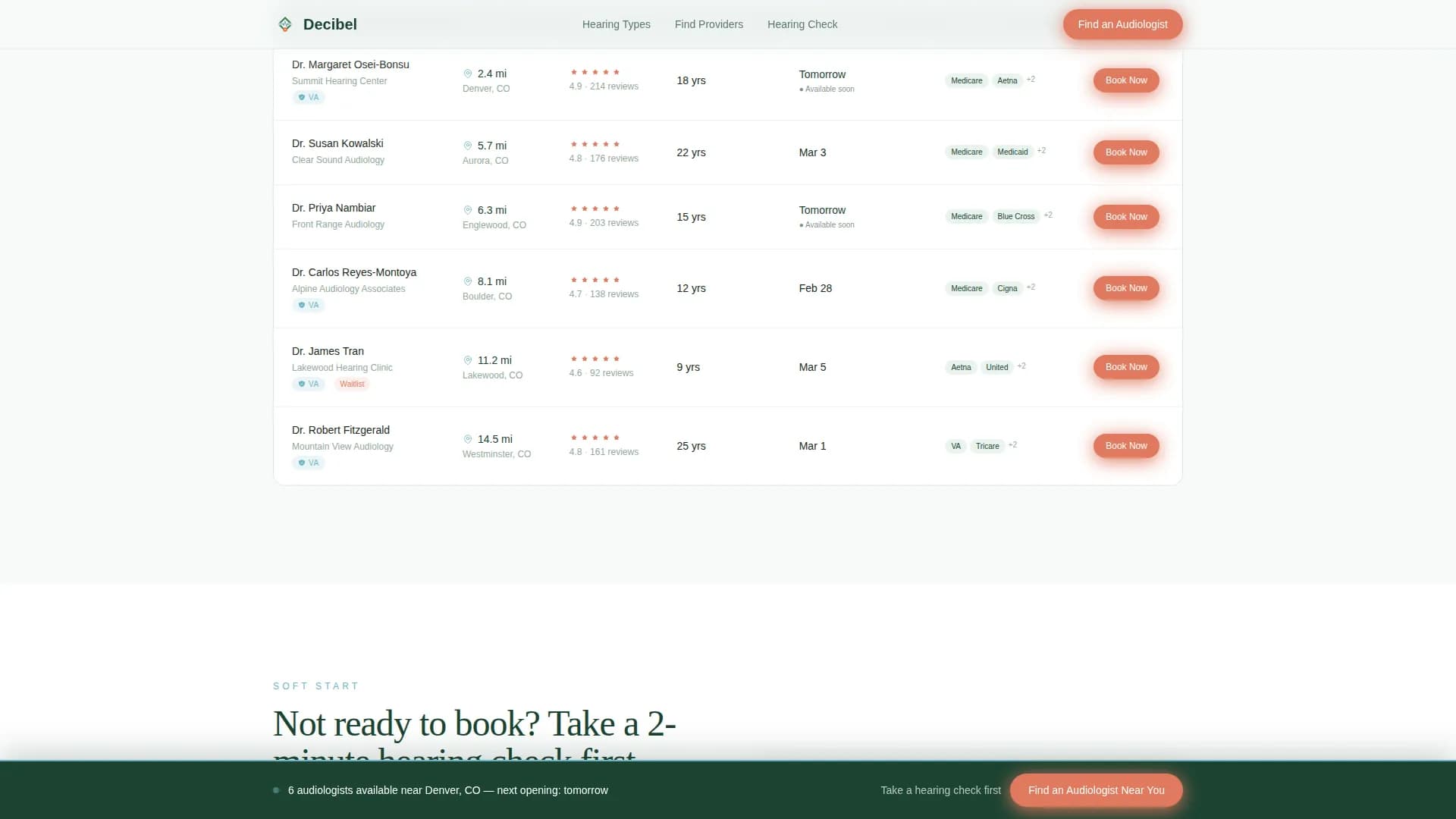 Decibel - Provider Directory Landing page Template