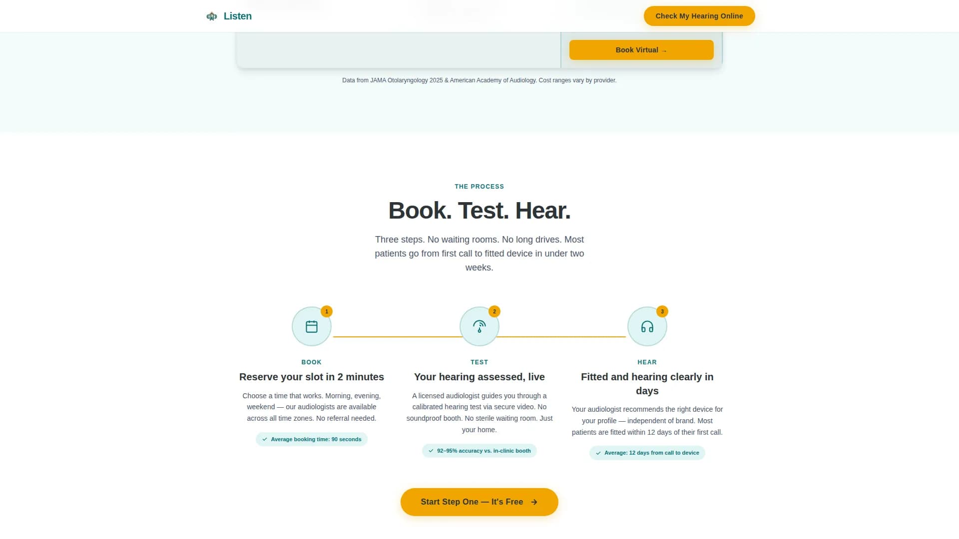 Listen - Virtual Consultation Landing Page Template