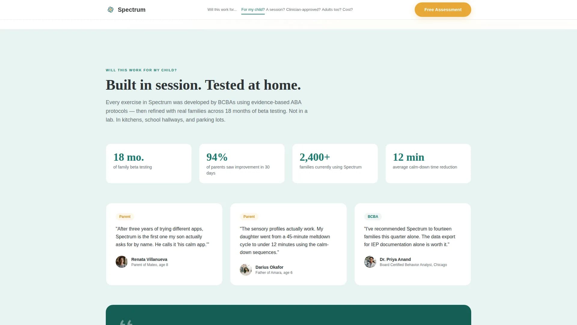Spectrum - Therapy App Landing page Template