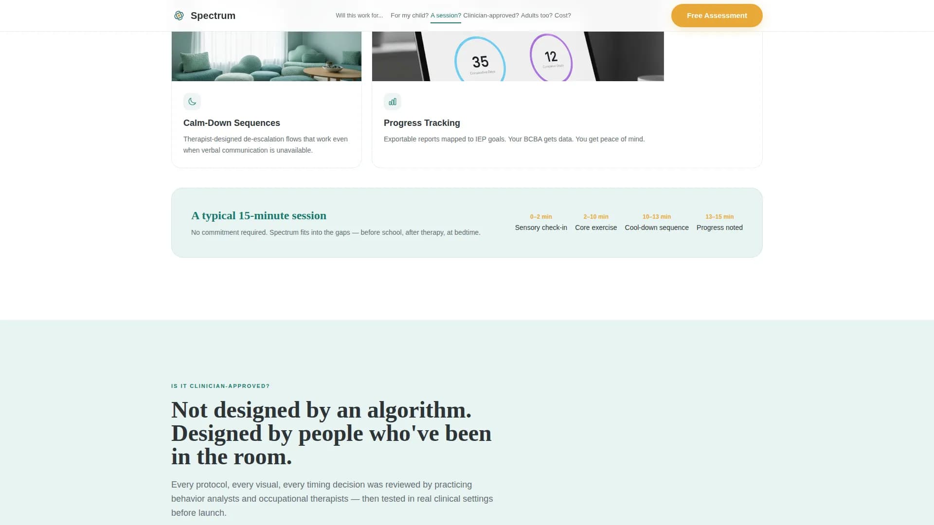 Spectrum - Therapy App Landing page Template
