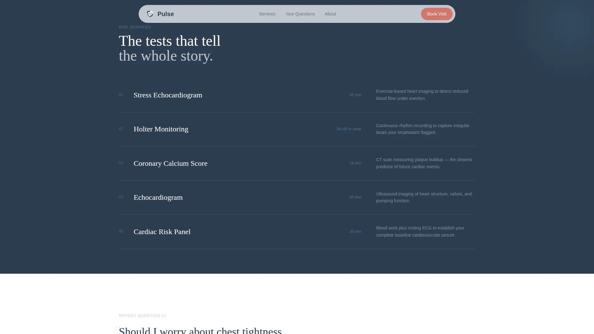 Cardiologist Specialist Booking Website Template