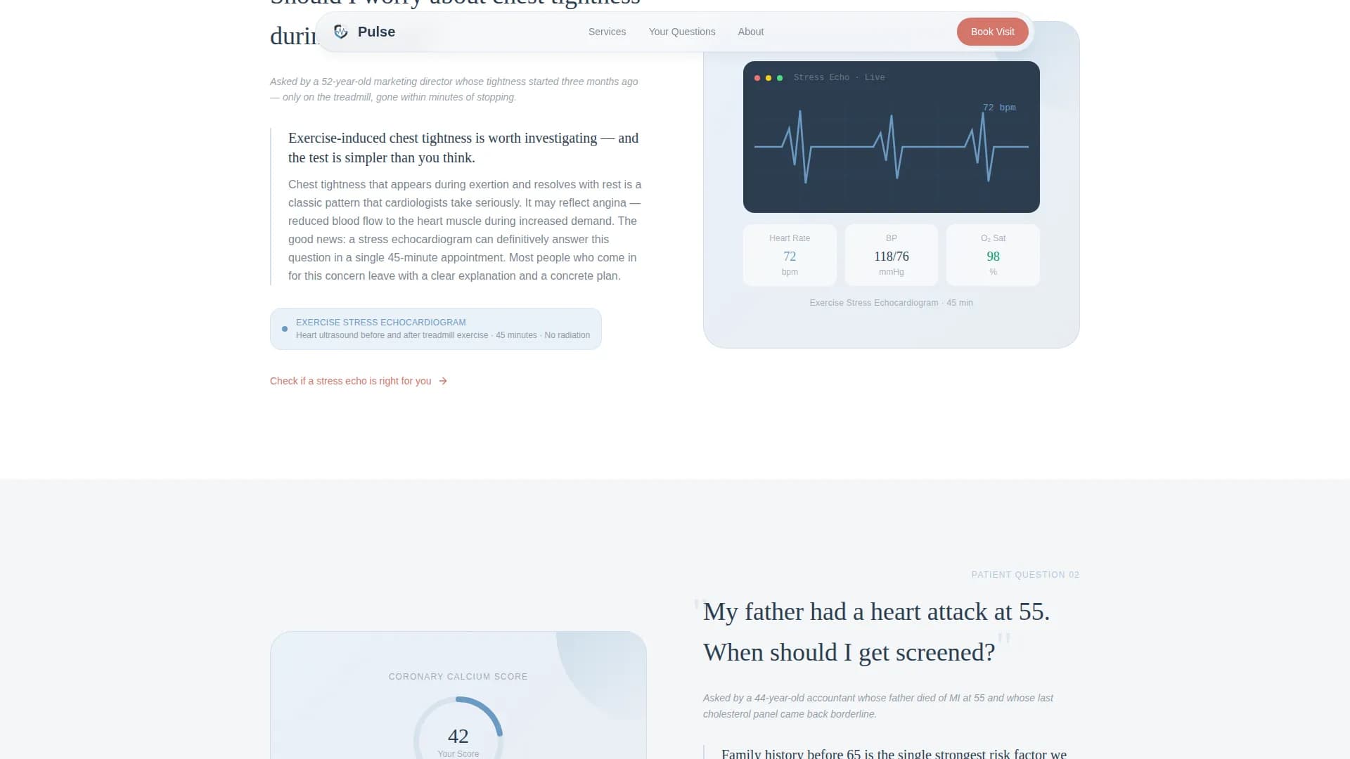 Cardiologist Specialist Booking Website Template