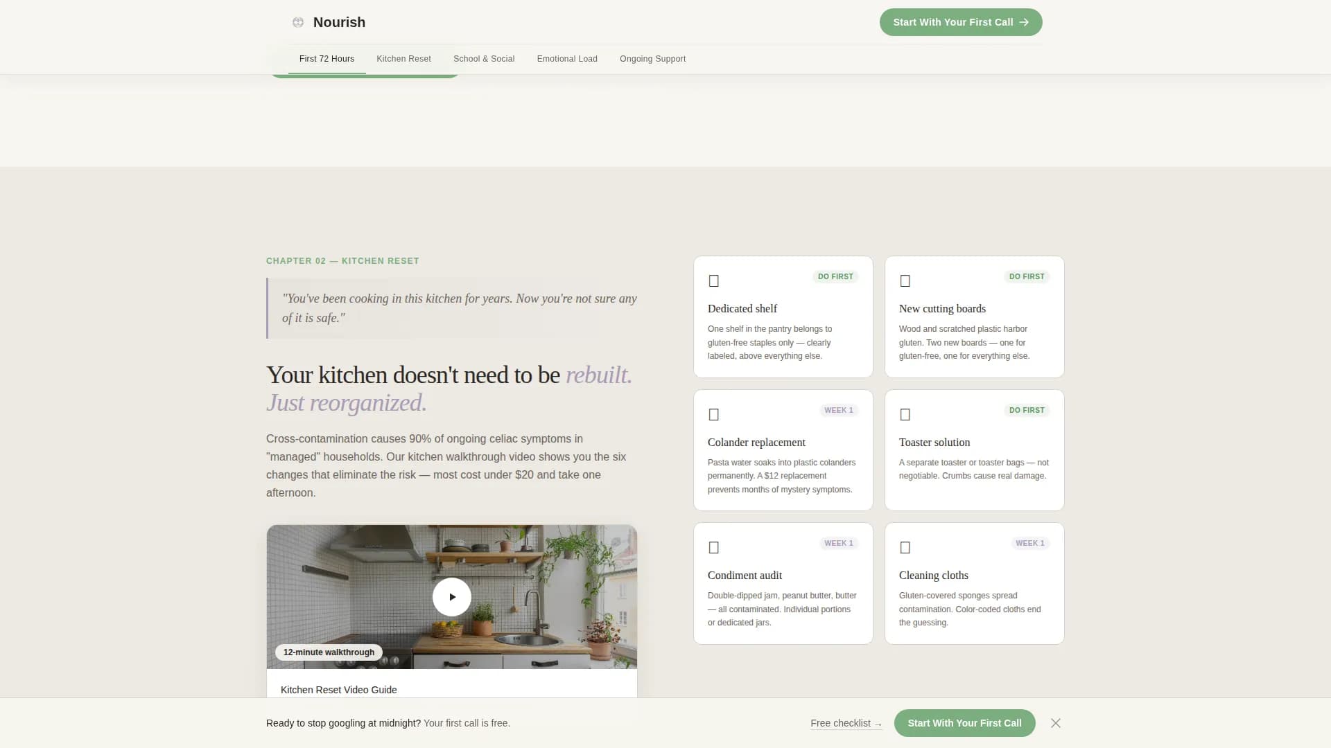 Celiac Disease Care Booking Website Template