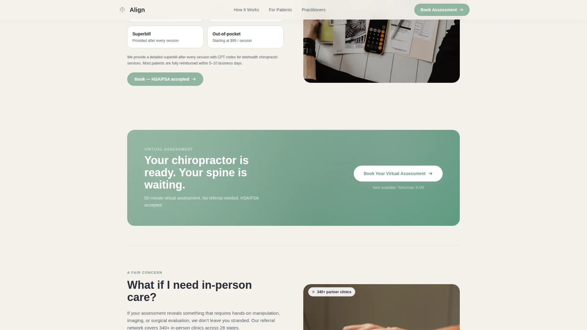 Chiropractor Virtual Consultation Website Template