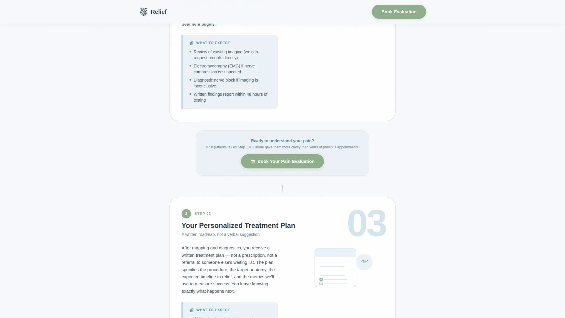 Pain Management Booking Website Template