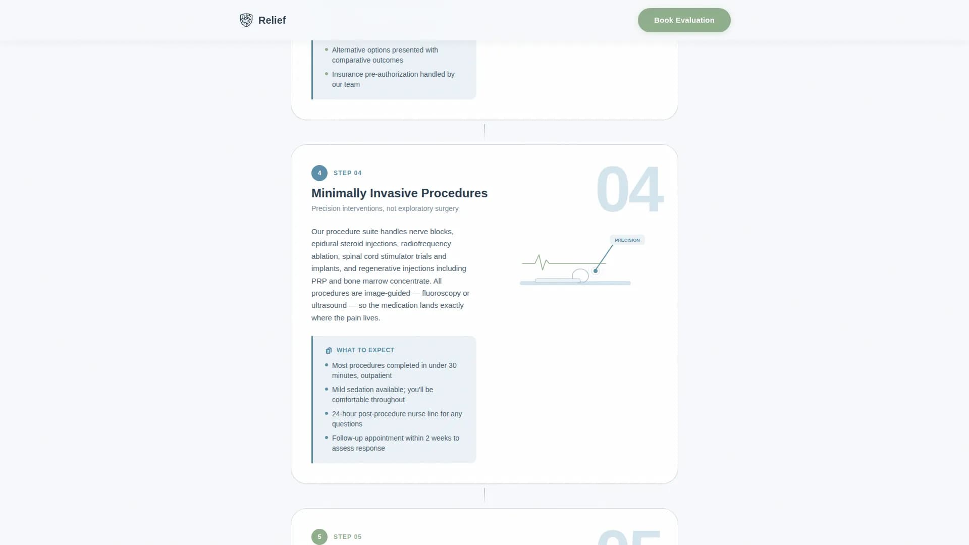 Pain Management Booking Website Template