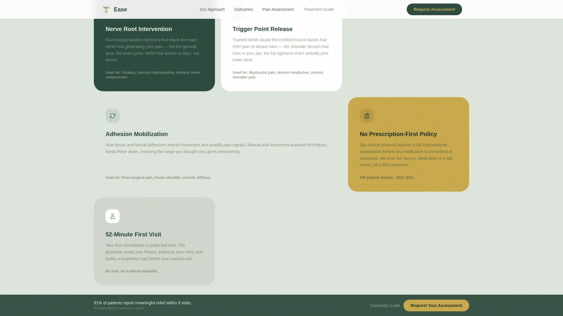 Chronic Pain Care Specialist Booking Website Template