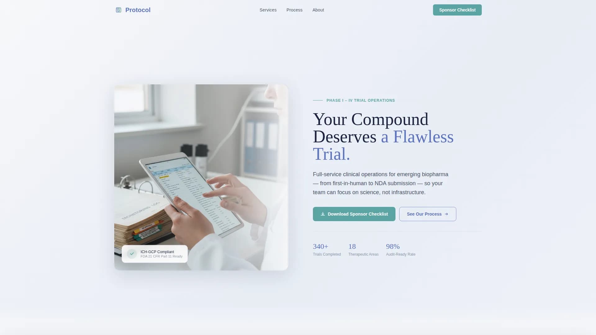 Clinical Research & Trial Professional Website Template