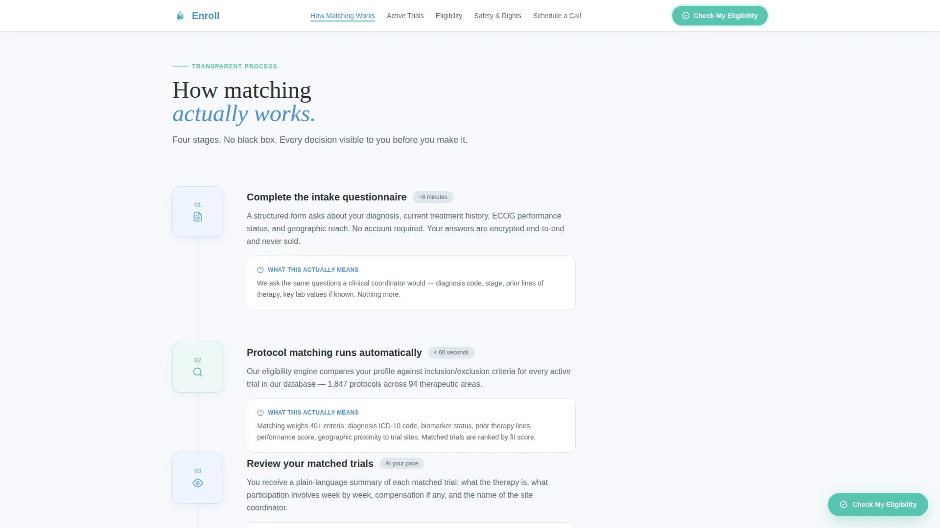 Enroll - Clinical Trials Landing page Template