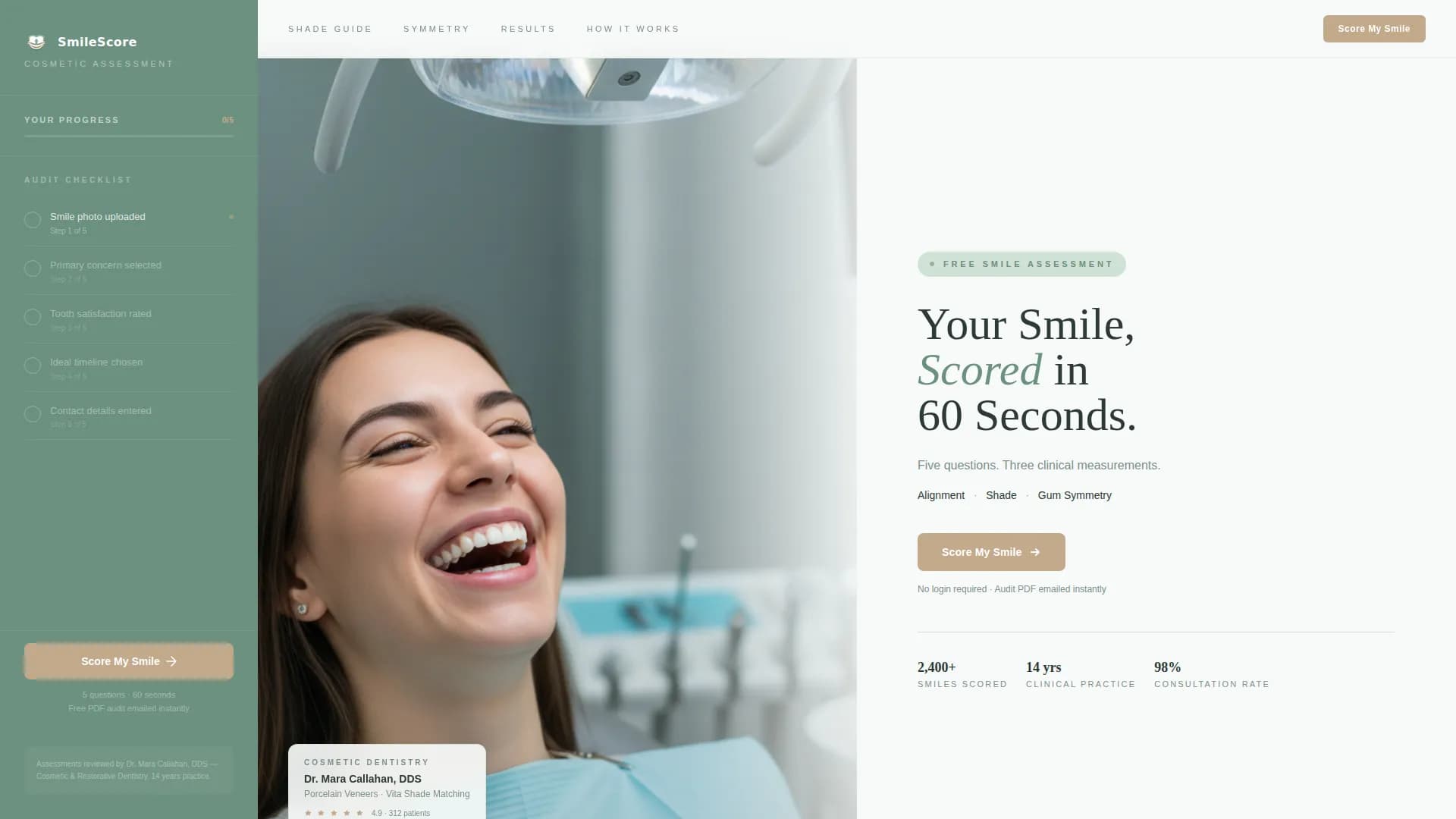 Smile - Smile Audit Landing page Template