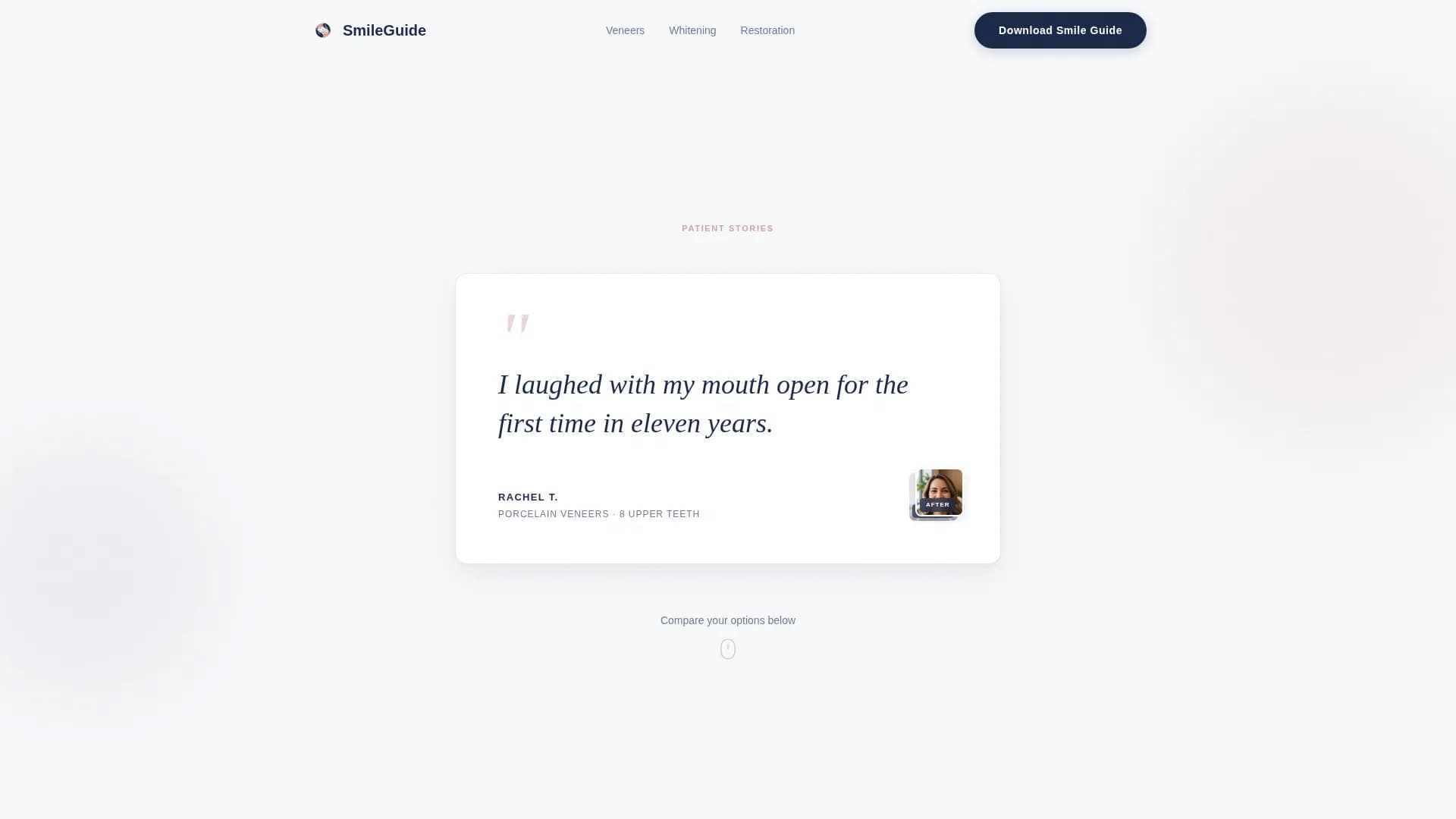 Smile - Patient Education Landing page Template