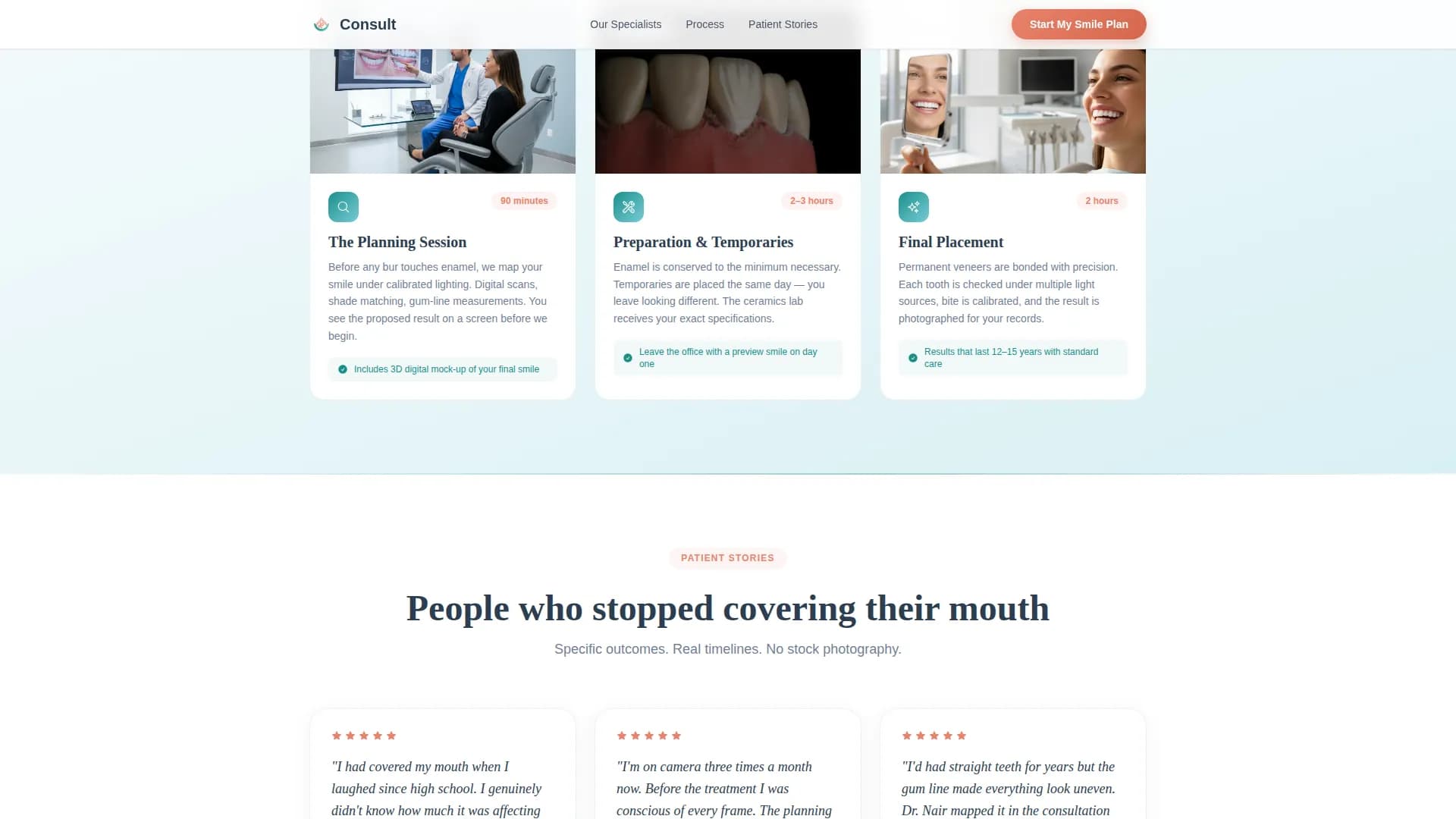 Smile - Consultation Landing page Template