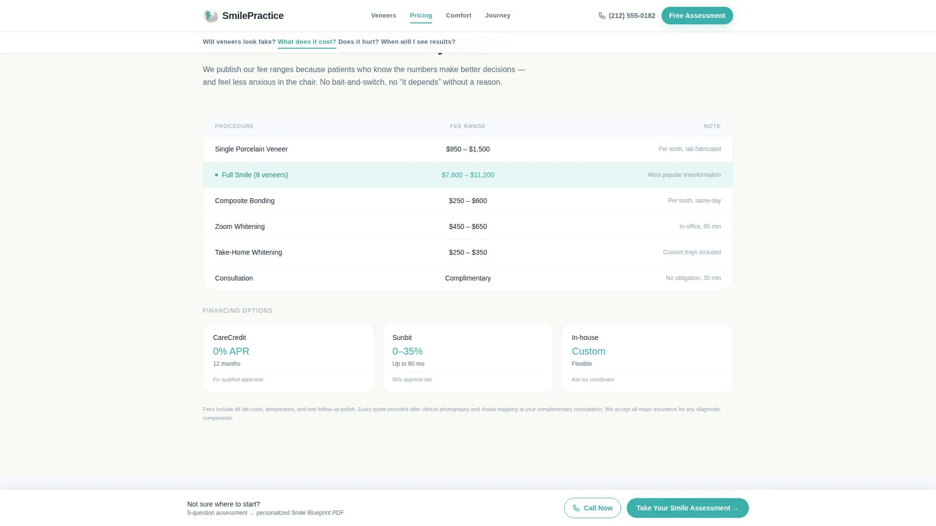 Smile - Investment Estimator Landing page Template