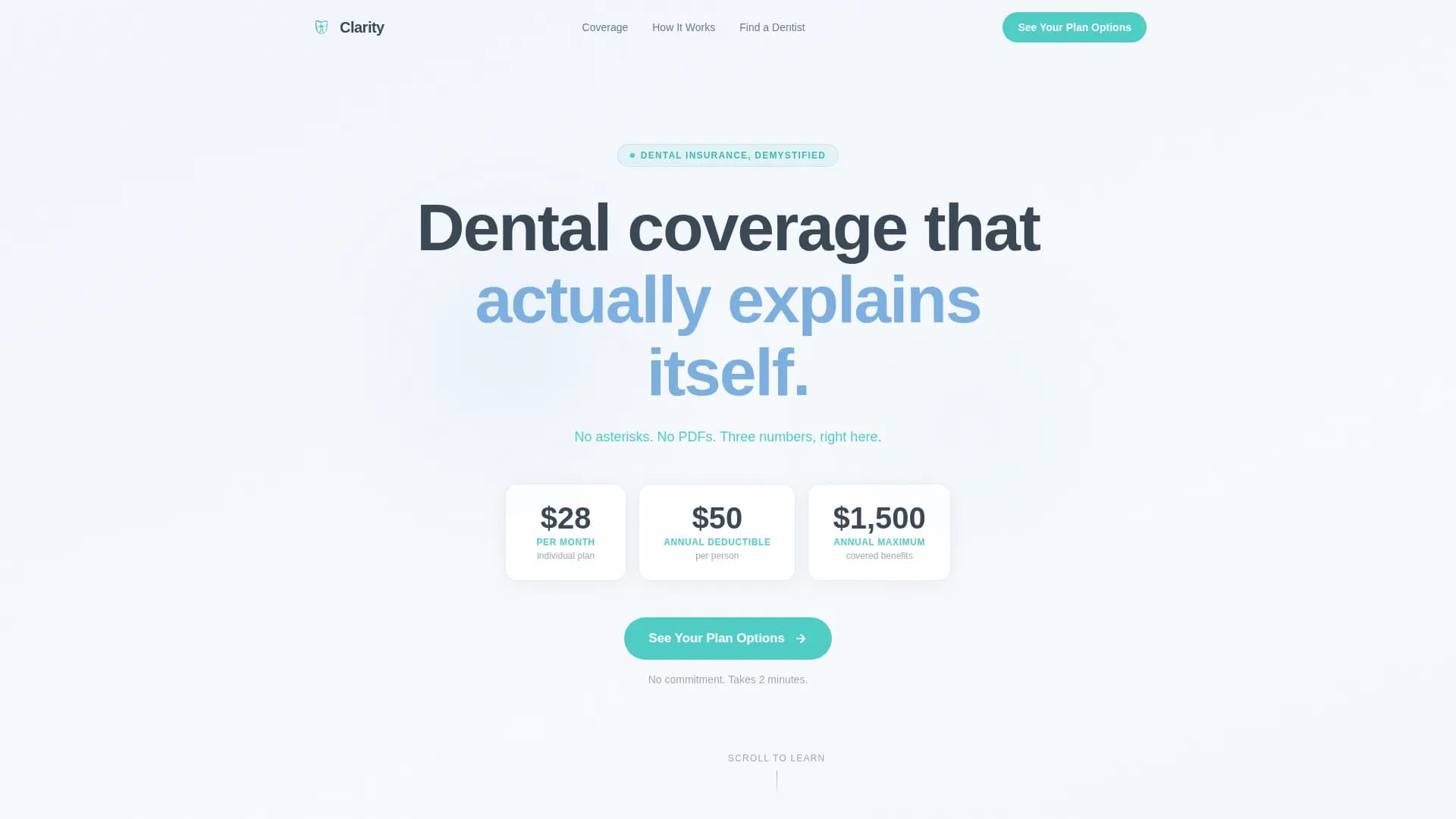Clarity - Dental Insurance Landing page Template