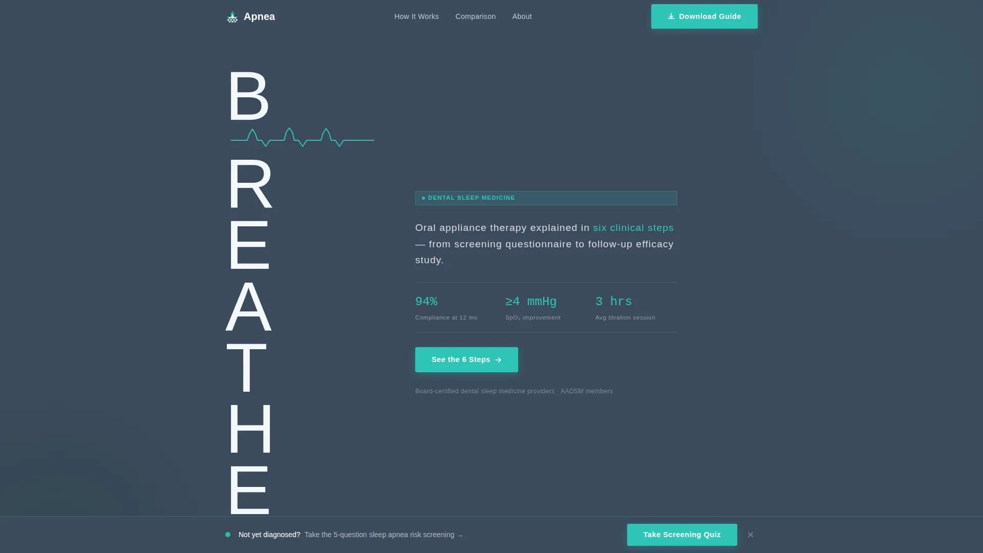Sleep - Oral Appliance Landing page Template