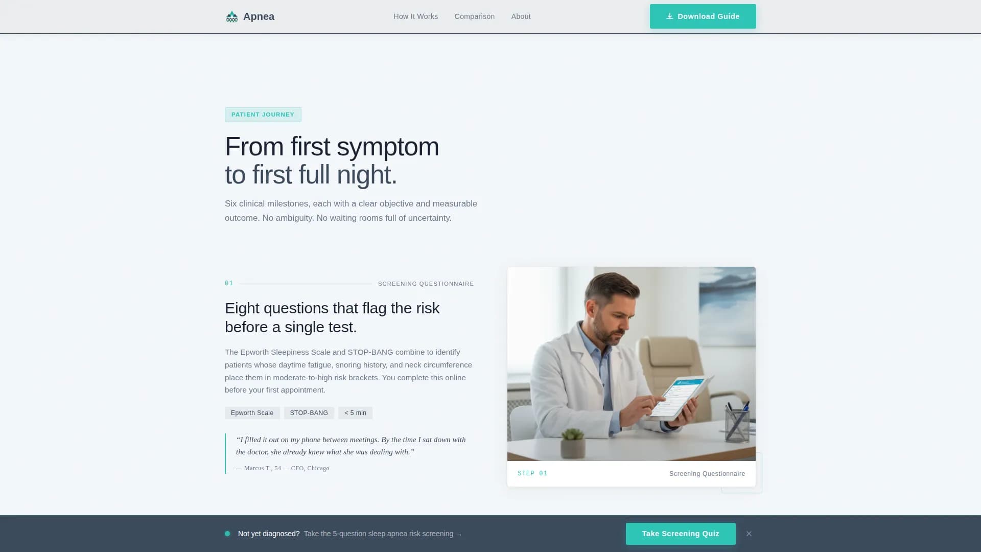 Sleep - Oral Appliance Landing page Template